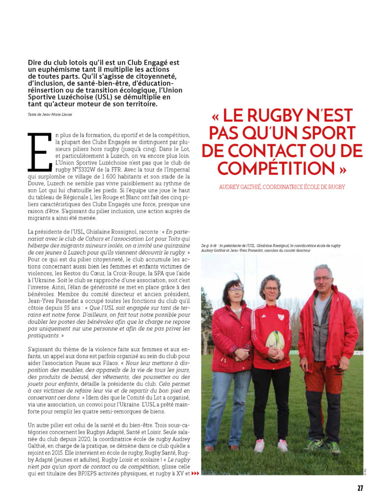 Contents Page Rugby Magazine Rugby Magazine FFR