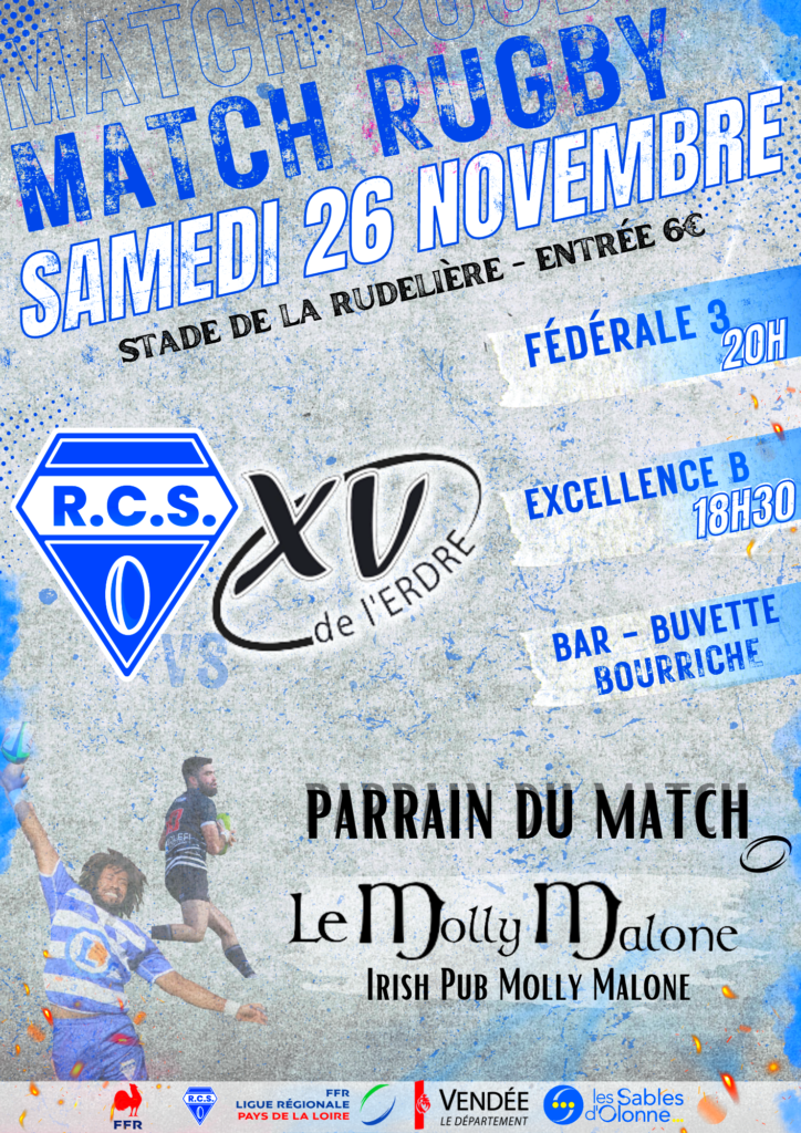 GRANDE RECEPTION D’AVANT MATCH EN NOCTURNE FEDERALE 3 SAMEDI 26