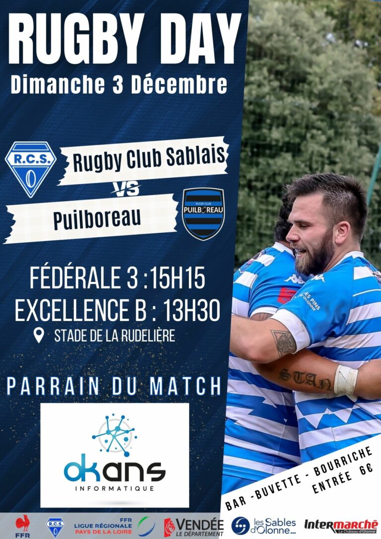 DIMANCHE 3 DÉCEMBRE MATCH FÉDÉRALE 3