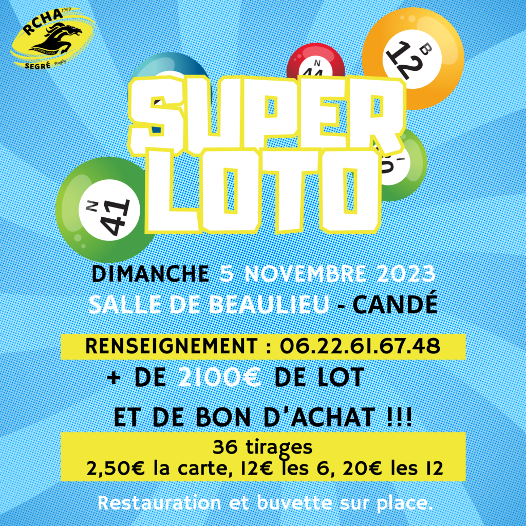 Loto de Candé le dimanche 5 Novembre