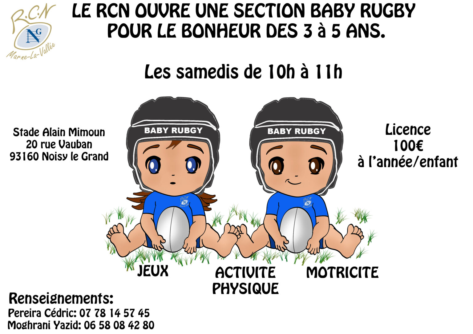 BABY RUGBY R C Noisy Le Grand Marne La Vallée