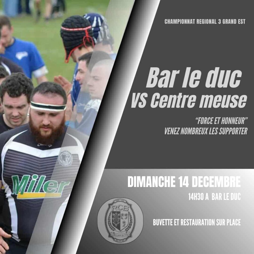 Rayane Leduc Rugby 🏉 Le RCB s’impose à domicile face à Meuse Force 4 (27–5)