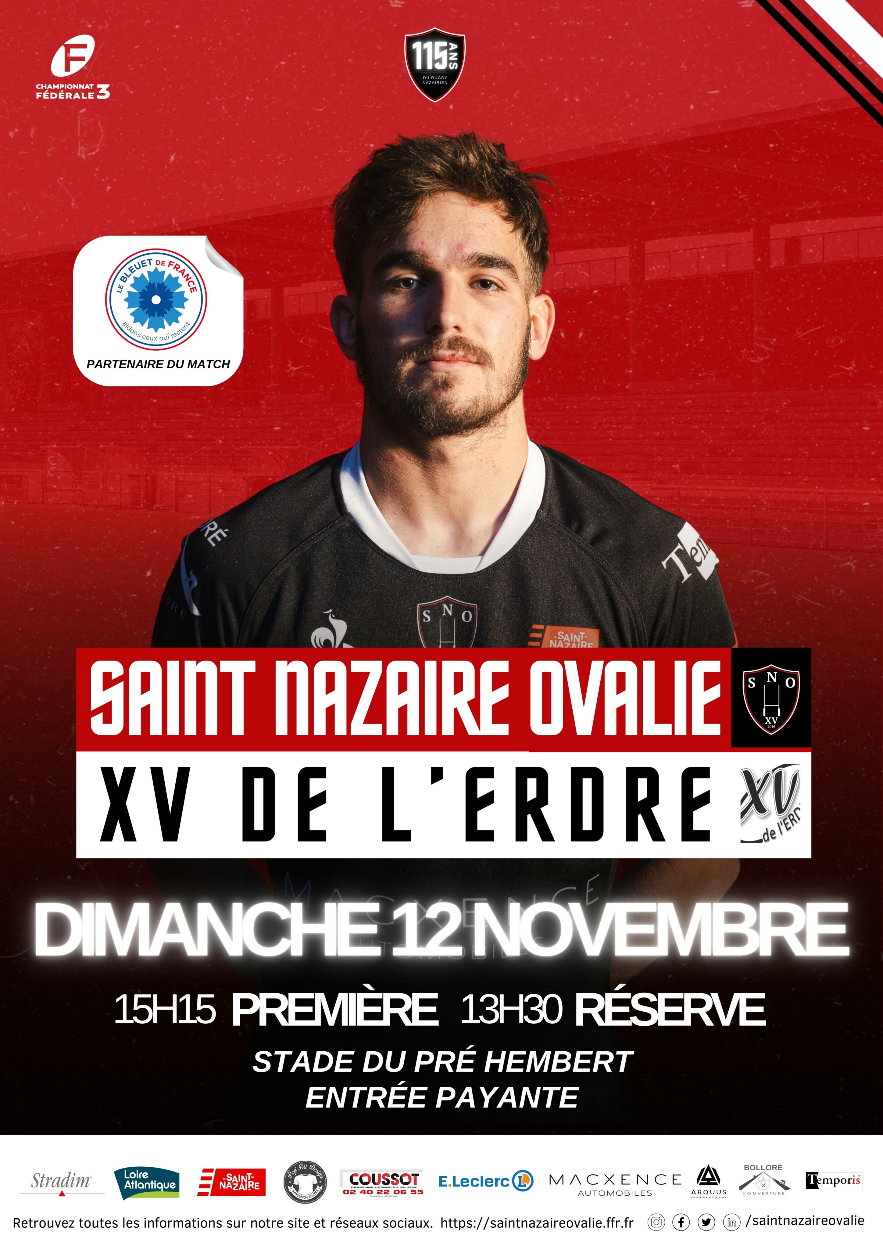 Saint Nazaire Ovalie x XV de l’Erdre, J7