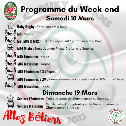 [Programme du Week-End]